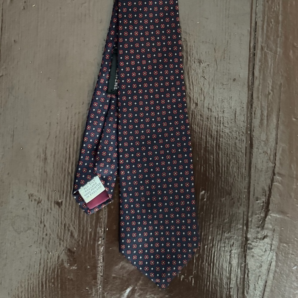 Red and blue tie